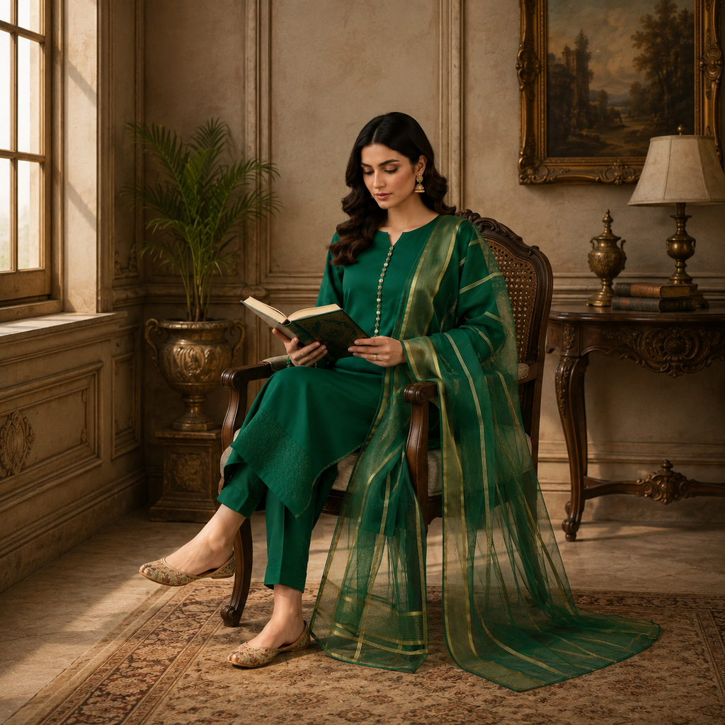 Unstitched Emerald-Green